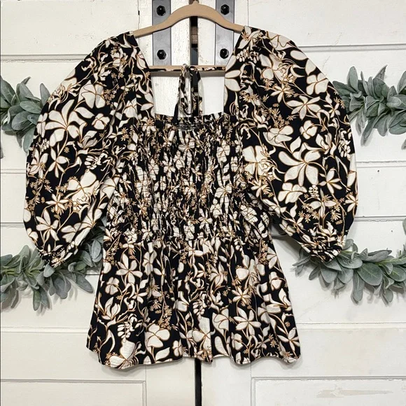 Ava & Viv Smocked Floral Top - Picture 5 of 7